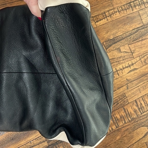 Coach Bag Purse Phoebe Hobo with snakeskin straps navy white with gold hardware - Picture 8 of 17